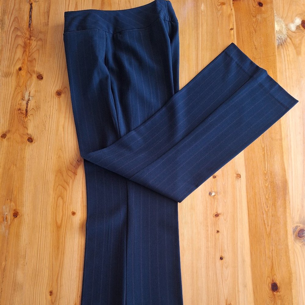 2 Piece Emma James Stretch Pinstripe Pantsuit - Picture 6 of 9
